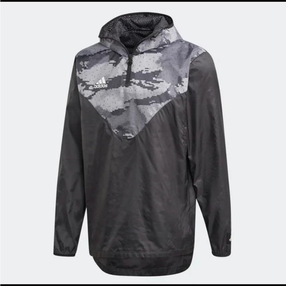 adidas Other - Adidas Black and Gray Camo Windbreaker NWT Size medium